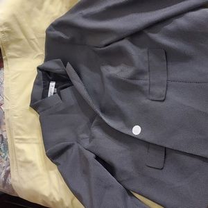 Black/white speckled blazer